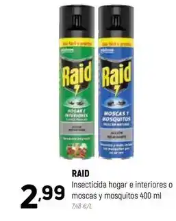 Coviran Raid - insecticida hogar e interiores o moscas y mosquitos oferta