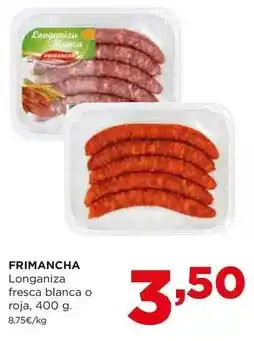 Alimerka Frimancha - longaniza fresca blanca o roja oferta