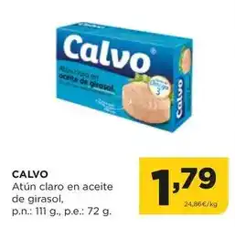 Alimerka Calvo - atún claro en aceite de girasol oferta
