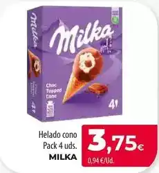 Spar Tenerife Milka - helado cono oferta
