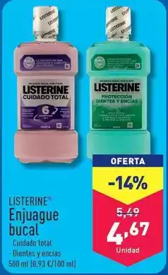 ALDI Listerine - enjuague bucal oferta
