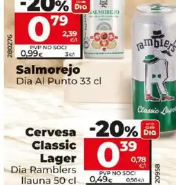 Dia Cervesa Classic Lager oferta