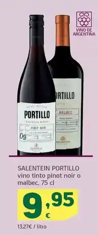 HiperDino Salentein portillo - vino tinto pinot noir o malbec oferta