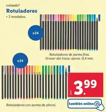 Lidl Crelando - rotuladores oferta