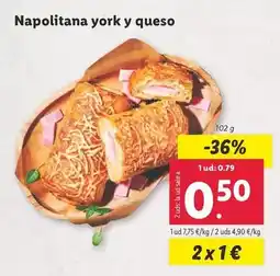 Lidl Napolitana york y queso oferta