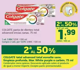 HiperDino Colgate - pasta de dientes total advanced encias sanas oferta
