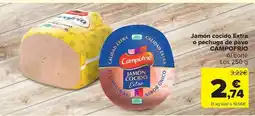 Campofrío - jamon cocido extra o pechuga de pavo