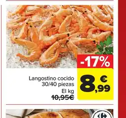 Carrefour Langostino cocido 30/40 piezas oferta
