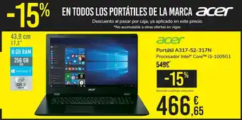 Carrefour Acer portátil a317-52-317n oferta