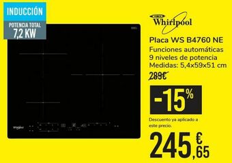 Carrefour Whirlpool placa ws b4760 ne oferta