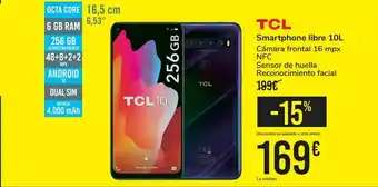 Carrefour Tcl smartphone libre 10l oferta