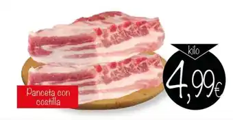 Supermercados Piedra Panceta con costilla oferta