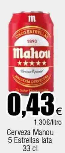 FROIZ Cerveza Mahou 5 Estrellas lata oferta