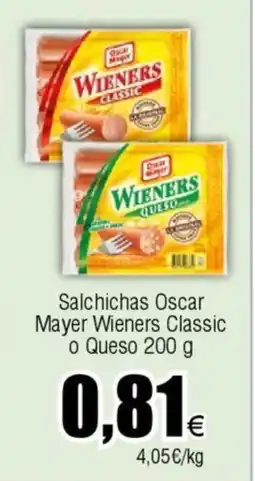 FROIZ Salchichas Oscar Mayer Wieners Classic o Queso oferta