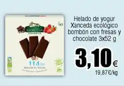 FROIZ Helado de yogur Xanceda ecológico bombón con fresas y chocolate oferta