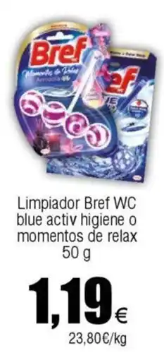 FROIZ Limpiador Bref WC blue activ higiene o momentos de relax oferta