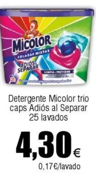 FROIZ Detergente Micolor trio caps Adiós al Separar 25 lavados oferta