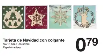 Zeeman Tarjeta de Navidad con colgante oferta