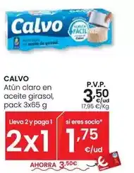 Eroski Calvo - atun claro en aceite girasol oferta