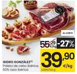 Eroski Isidro gonzalez - paleta de cebo iberica 50% raza iberica oferta