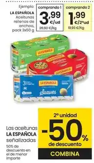 Eroski La española - aceitunas rellenas de anchoa oferta