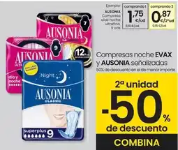 Eroski Ausonia - compresa alas noche ultrafina oferta