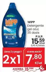 Eroski Wipp - detergente gel azul oferta