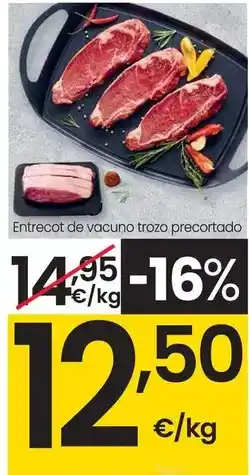 Eroski Entrecot de vacuno trozo precortado oferta