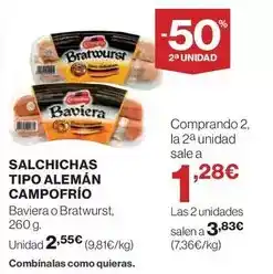 El Corte Inglés Campofrío - salchichas tipo aleman oferta