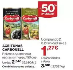 El Corte Inglés Carbonell - aceitunas oferta