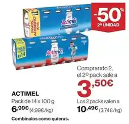 El Corte Inglés Danone - actimel oferta