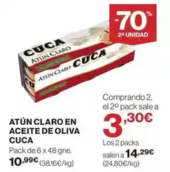 El Corte Inglés Cuca - atun claro en aceite de oliva oferta