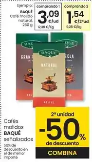 Eroski Baque - café molido natural oferta