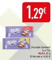 Masymas Milka - chocolate sandwich lu o tuc oferta