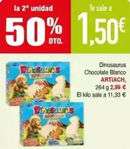 Masymas Artiach - dinosaurus chocolate blanco oferta