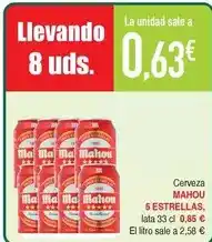 Masymas Mahou 5 estrellas - cerveza oferta