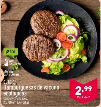 ALDI GUTBIO Hamburguesas de vacuno ecológicas oferta