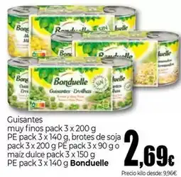 Unide Market Bonduelle - guisantes muy finos oferta