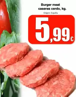Super Alcoop España - burger meat caseras cerdo oferta