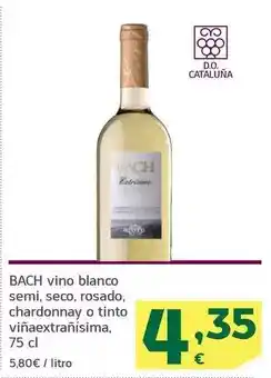 HiperDino Bach - vino blanco semi, seco, rosado, chardonnay o tinto vinaextranisima oferta