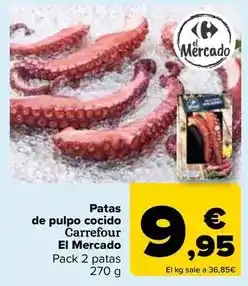 Carrefour Carrefour - patas de pulpo cocido el mercado oferta