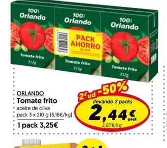 Hiper Usera ORLANDO Tomate frito oferta