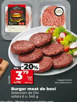 Dia Burger meat de boví oferta