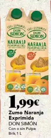 Gadis Don simón - zumo naranja exprimida oferta