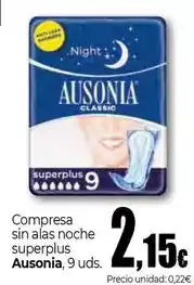 Unide Market Ausonia - compresa sin alas noche superplus oferta