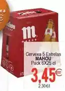 Supermercados Aquí Mahou - cervexa 5 estrelas oferta