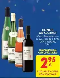 CashDiplo Conde de caralt - vino blanco seco o suave oferta
