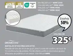 JYSK Dreamzone - matalàs d'escuma gold f35 oferta
