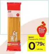 Caprabo Eroski basic - espaguetis oferta