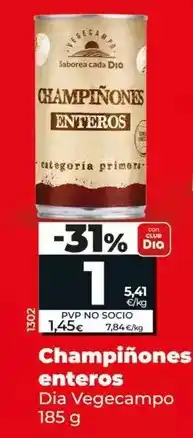 Dia Dia vegecampo - champinones enteros oferta